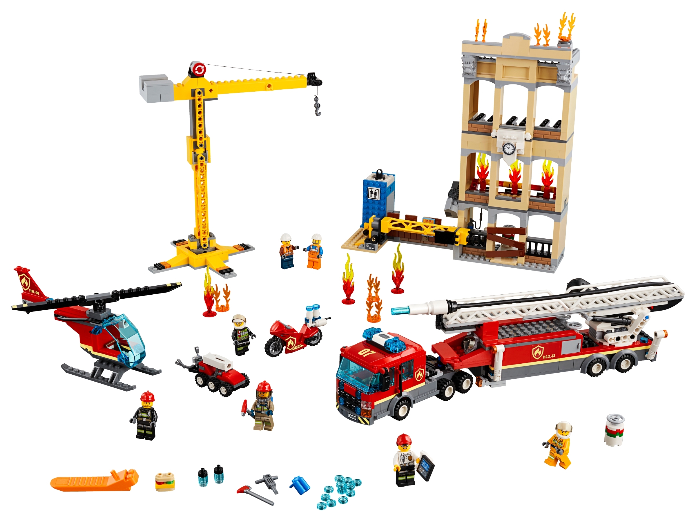Les Pompiers Du Centre-Ville 60216 LEGO® : la boîte à Prix Carrefour