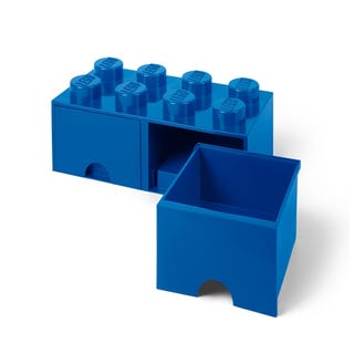 Brique 8 tenons avec tiroirs – bleu
