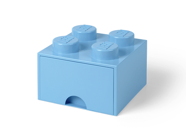 LEGO 5006181 La brique 4 tenons avec tiroir – bleu clair — visuel 3 sur 4