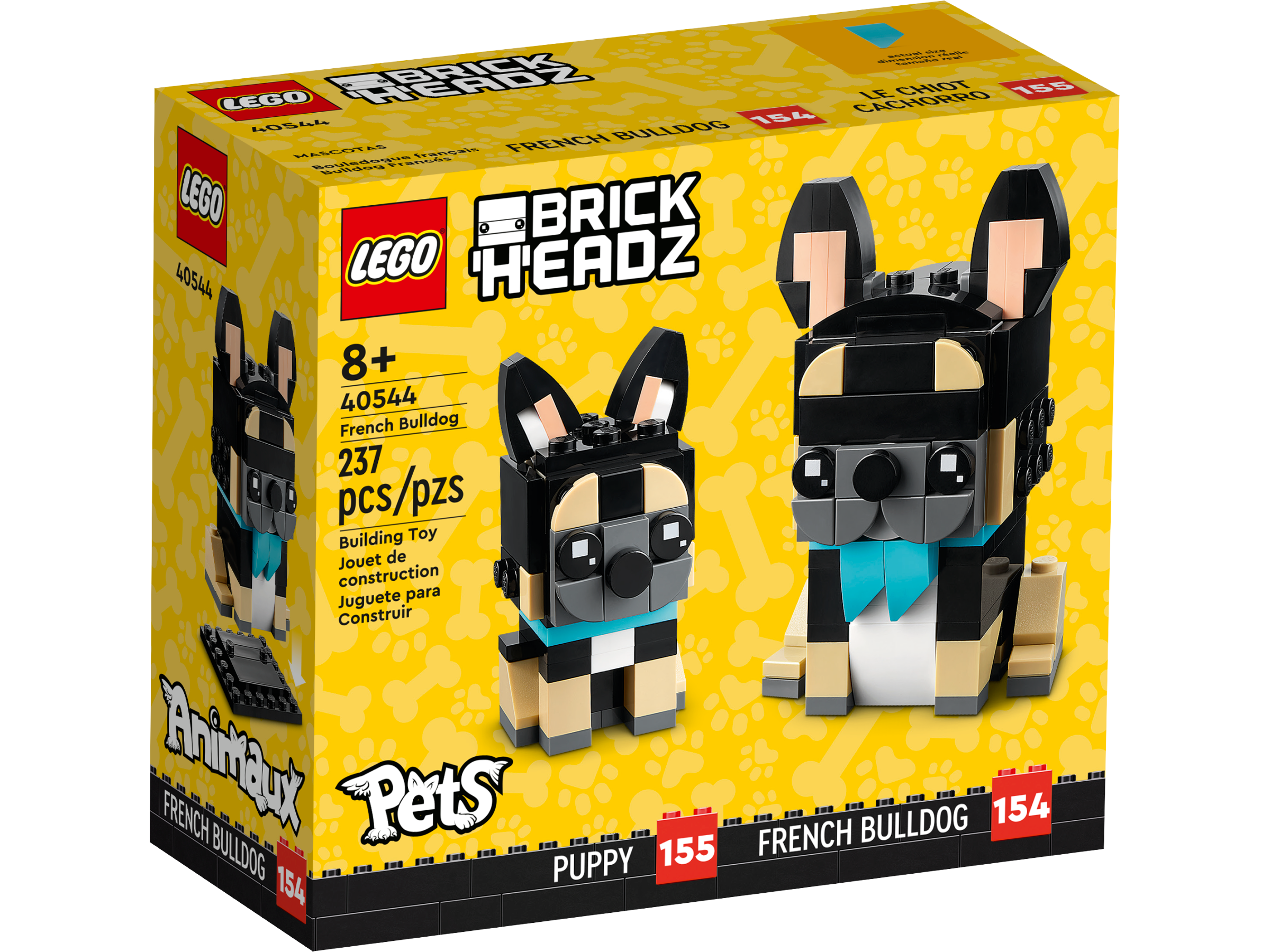 LEGO® Chien Bulldog Français – 29602pb01 – Nougat Moyen