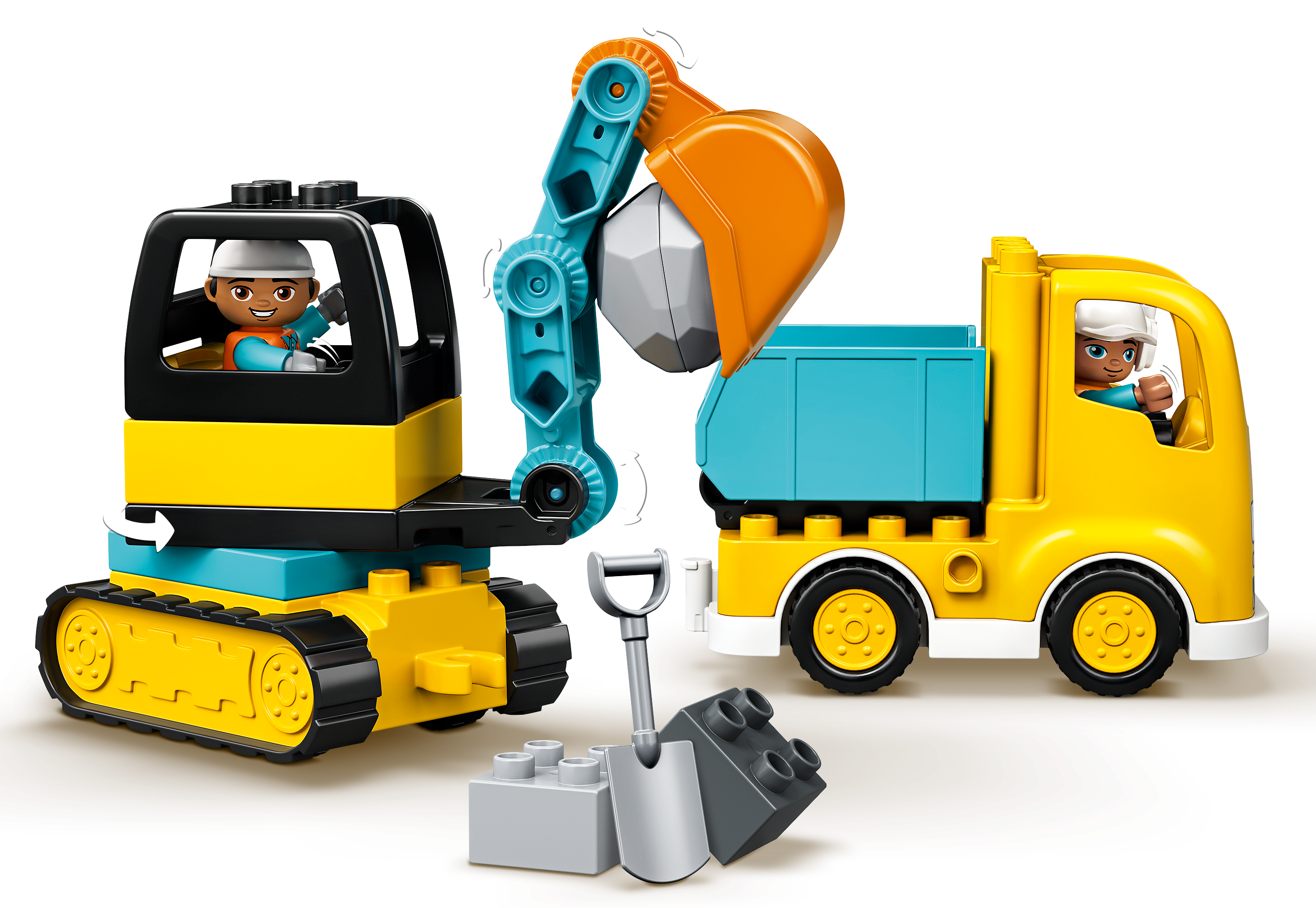 Details about   Lego Duplo YELLOW BULLDOZER CRANE Vehicle for CONSTRUCTION w/ Orange Bucket
