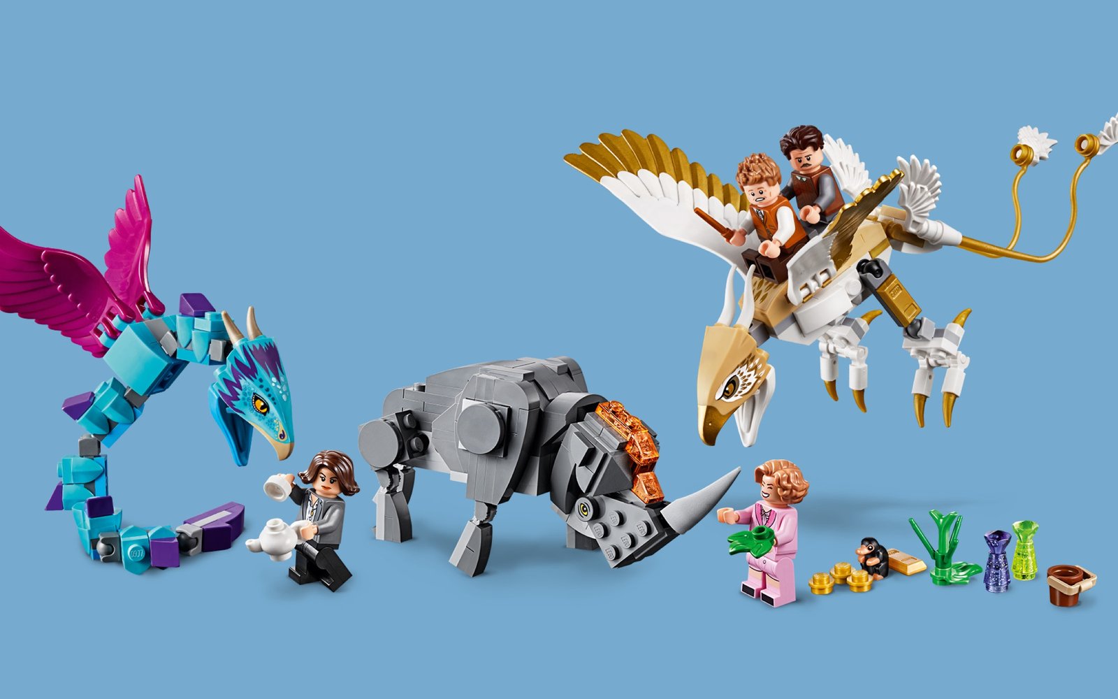 A view from the inside of Newt Scamanders Suitcase with all the magical creatures roaming around