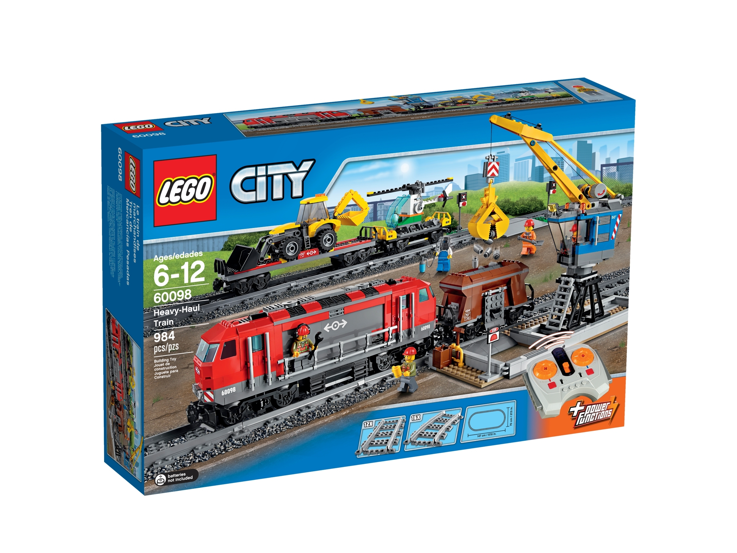 Heavy-Haul Train 60098 Book-5 B5 +4 Free CurveTr Lego Double Wide Road Crossing 