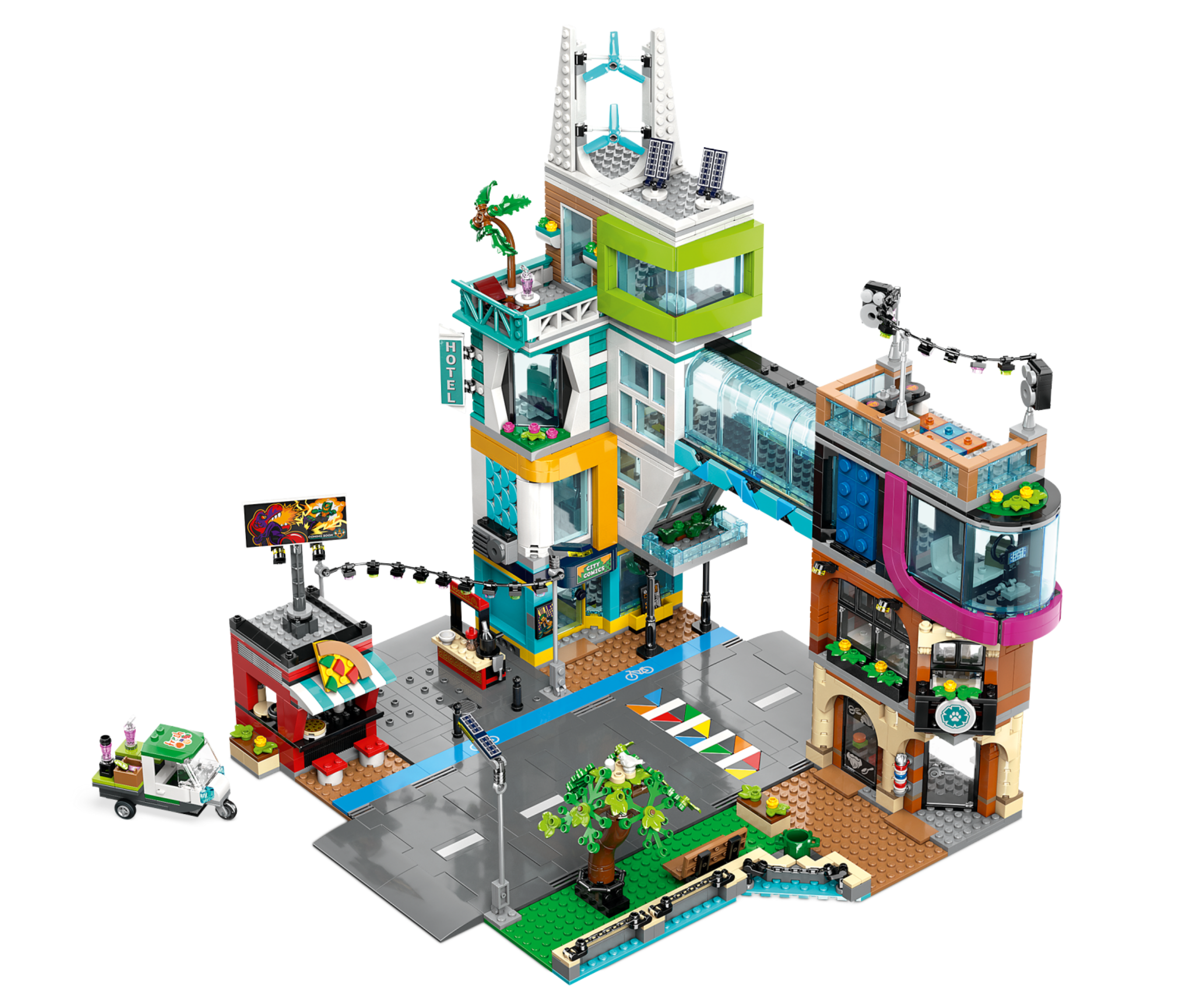 LEGO City Le centre-ville 60380 Ensemble de jeu de construction (2 010  pièces) 