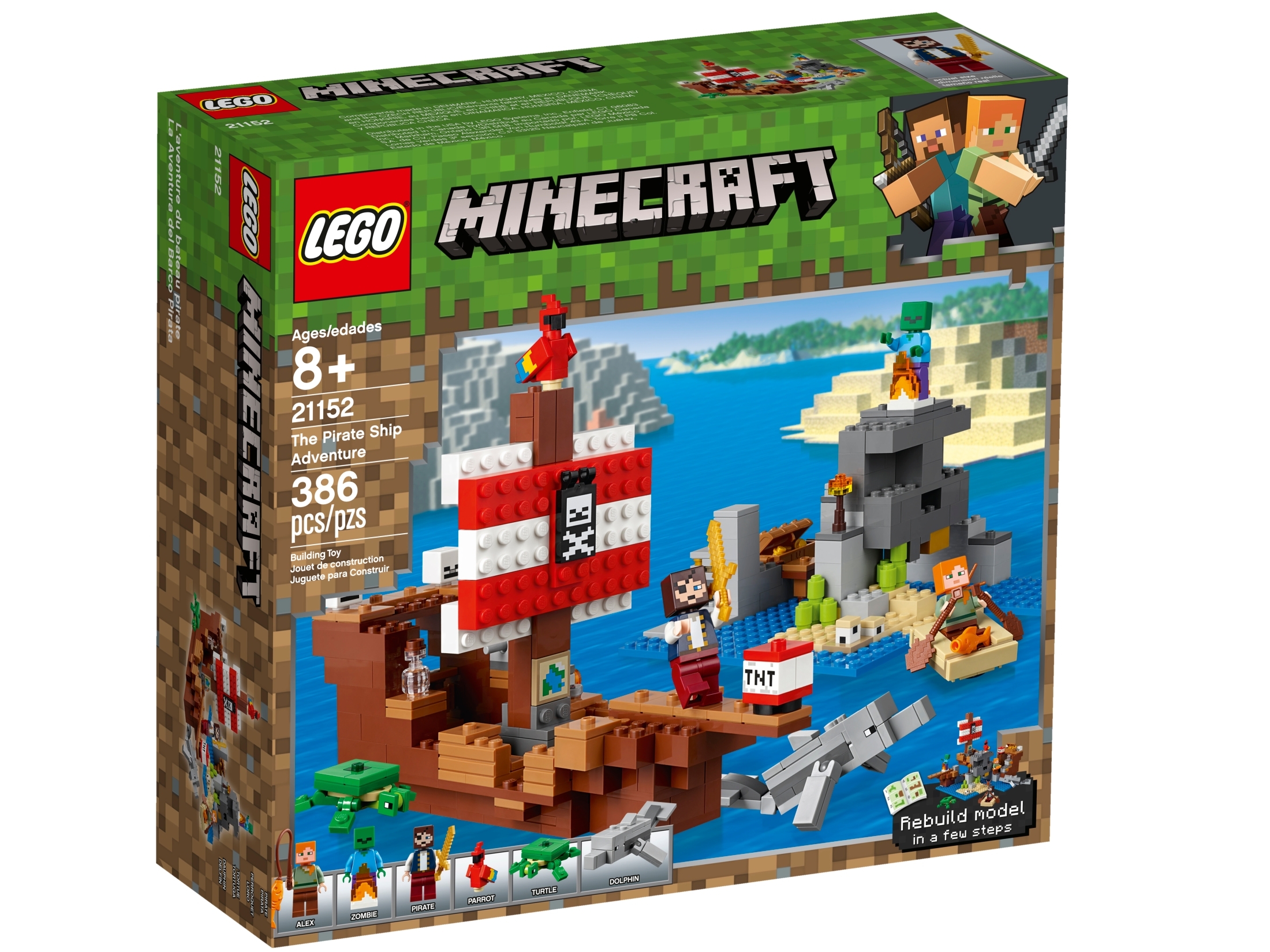 Hong Kong Vi ses universitetsstuderende The Pirate Ship Adventure 21152 | Minecraft® | Buy online at the Official  LEGO® Shop US