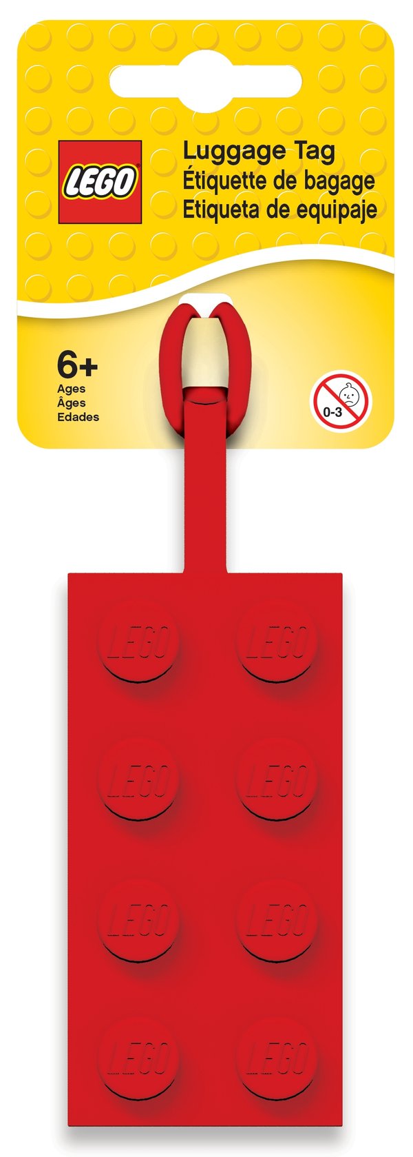LEGO 5005542 Étiquette de bagage rouge 2x4