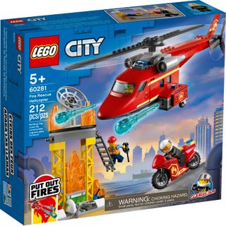 LEGO City, Hélicoptère d'incendie – 60318, paq. 53, 4 ans et plus