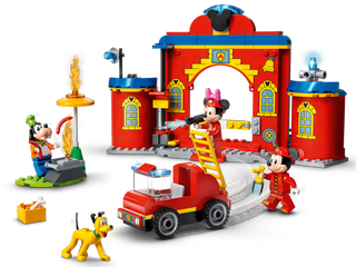 Mickey & Friends brandweerkazerne & auto