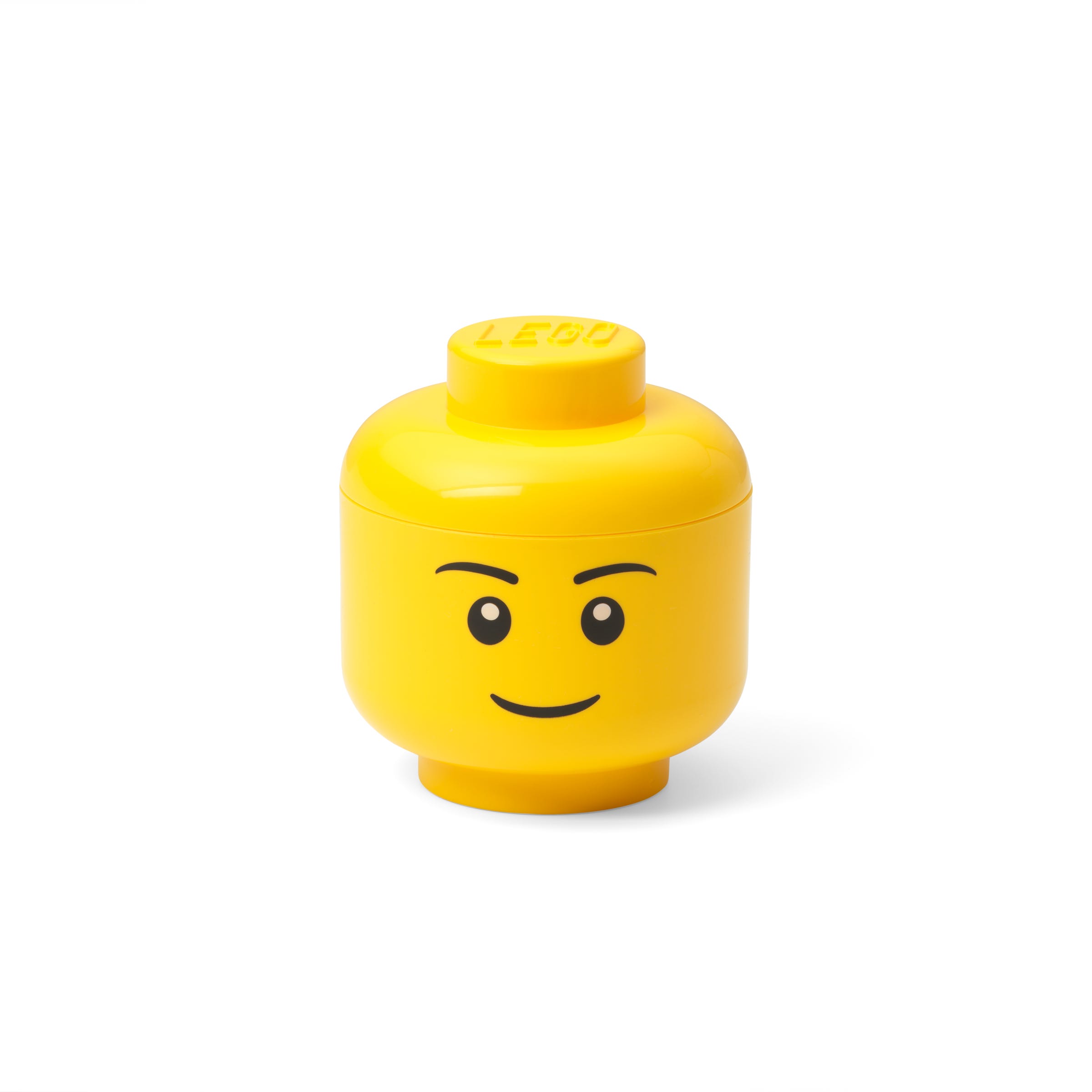 Zdjęcia - Akcesoria do produktów dla dzieci Lego Miniaturowy pojemnik w kształcie głowy jasnożółtej minifigurki chłopca 
