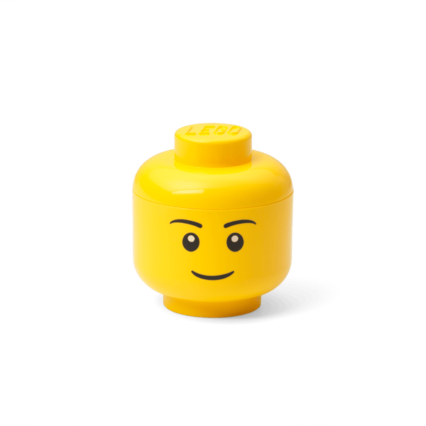 LEGO 5006258 Mini boîte de rangement en forme de tête de garçon – Jaune vif