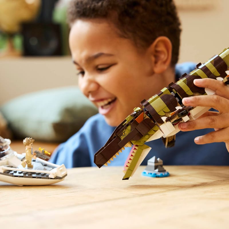 Brick-Built Mosasaurus Boat Mission 76974 | Jurassic World™ | Buy online at the Official LEGO® Shop US