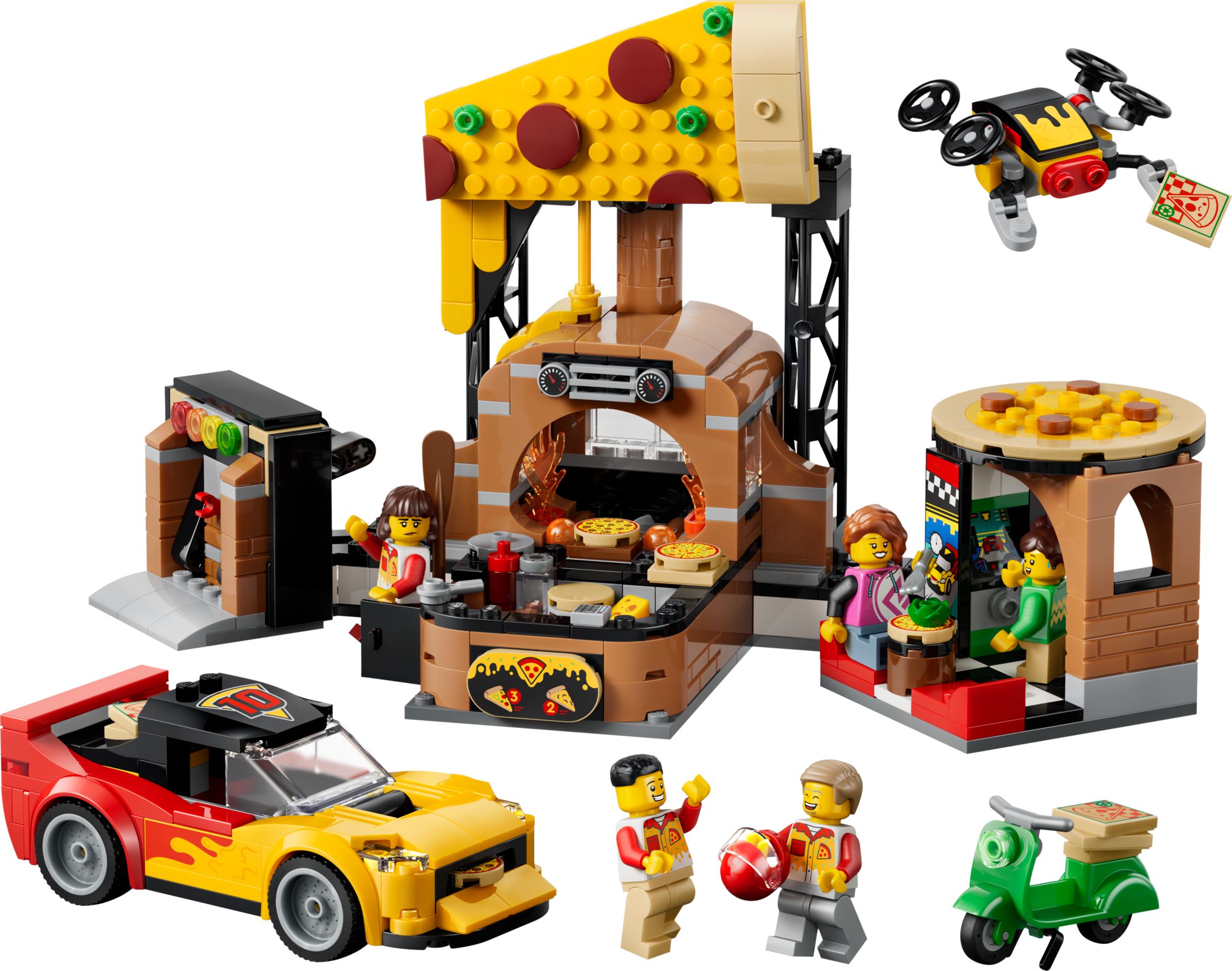 Set LEGO City 60496 Pizza Delivery Experience with Vehicles