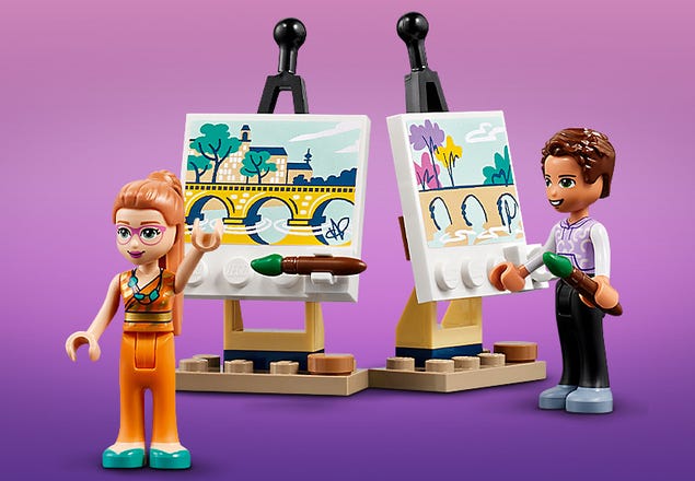 LEGO 41711 Friends L'École d'Art d'Emma: Exploration Créative pour Filles  et Garçons Dès 8 Ans, avec Accessoires et Décor Dots, Maison de Poupée à  Heartlake City, Cadeau Enfants : : Jeux et