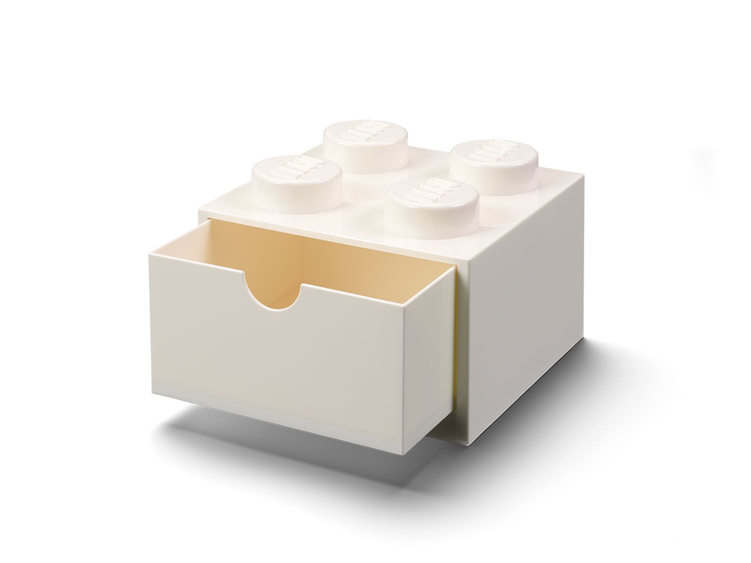 4-Stud Desk Drawer – White