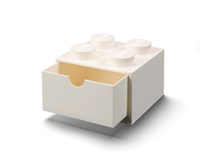 Brique 4 tenons avec tiroir – blanc