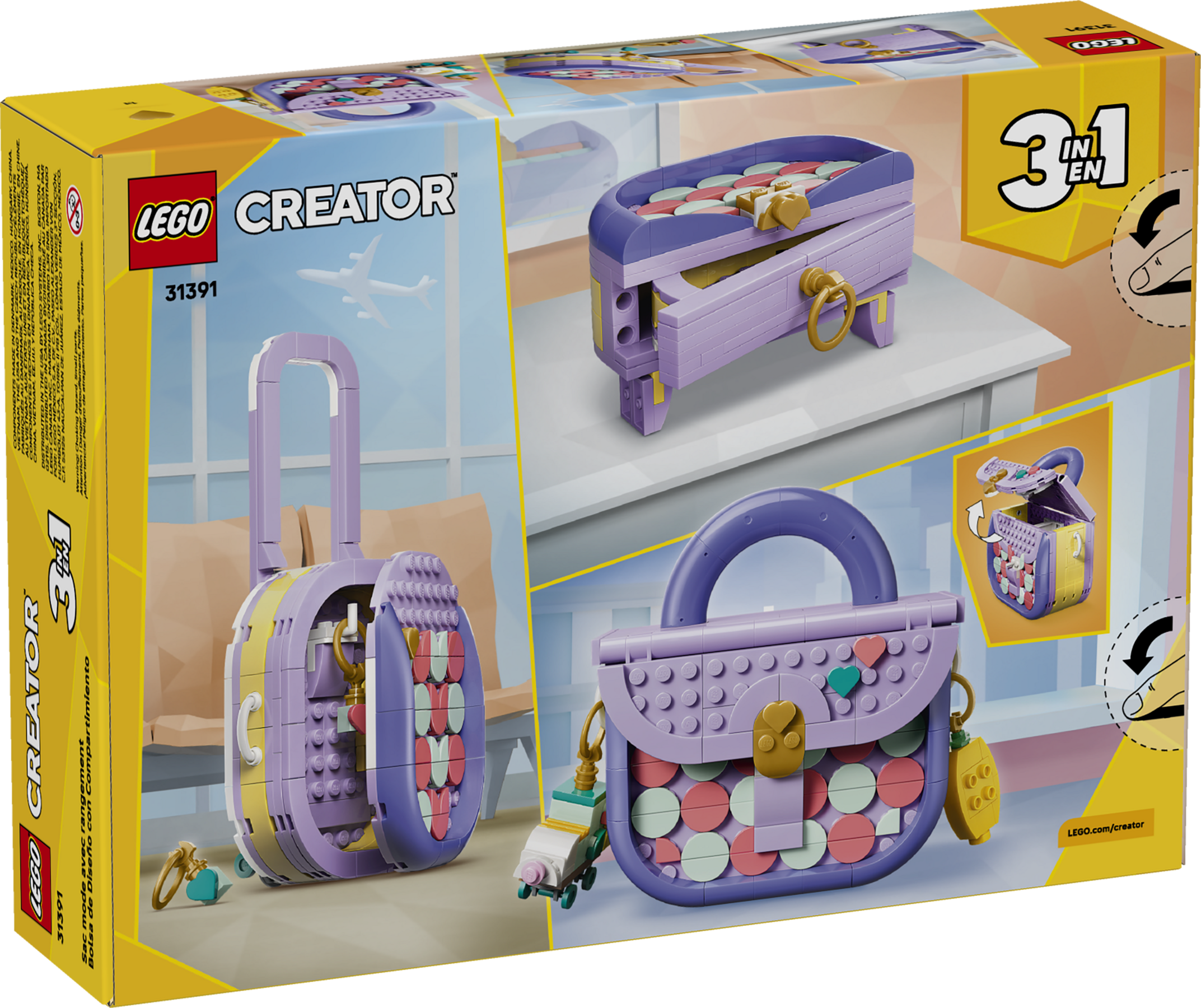 Art Fashion Bag with Storage 31391 | Creator 3-in-1 | Buy online