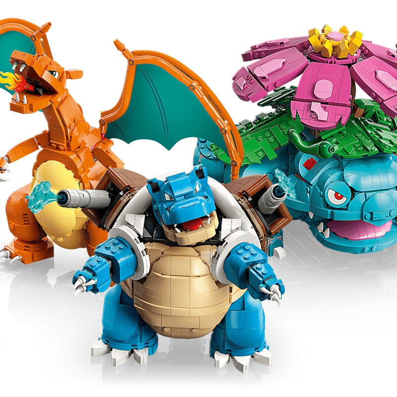 Venusaur, Charizard and Blastoise