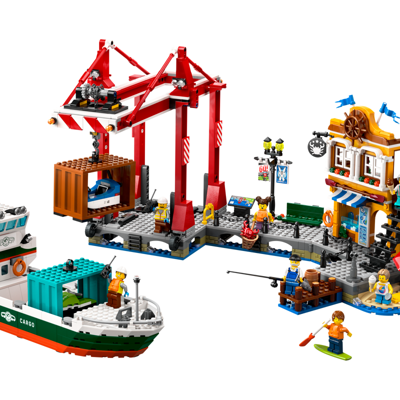Seaside Harbor with Cargo Ship 60422 City Buy online at the