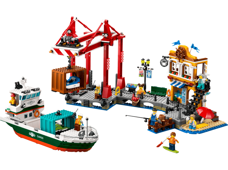 Porto e nave merci — set LEGO 60422