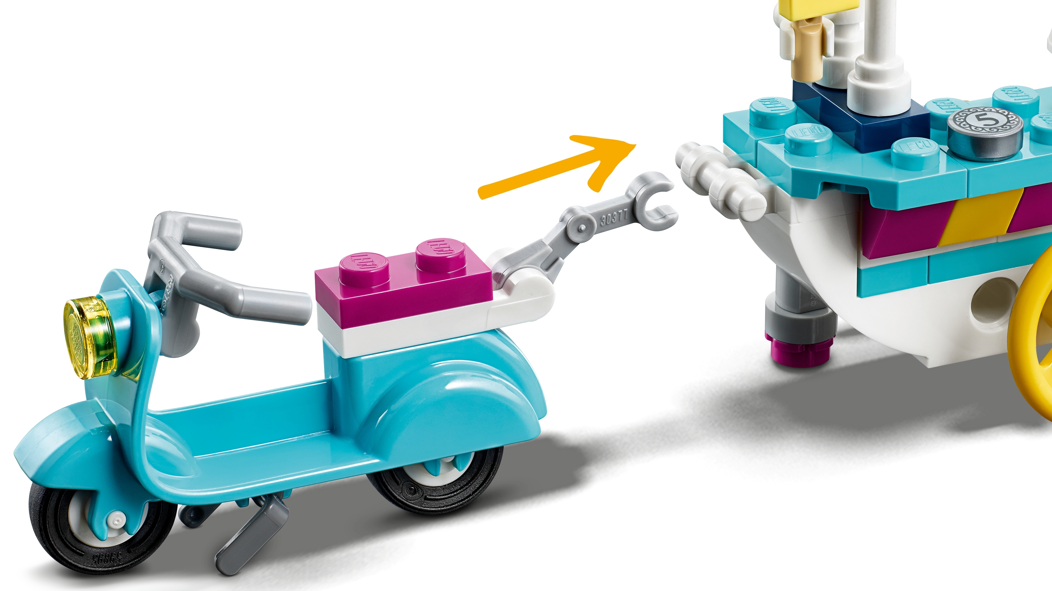 Ice Cream stand Cart Ice Cream sellers kart with parasolAll parts LEGO