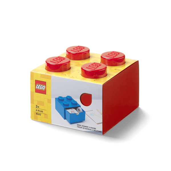 4-Stud Desk Drawer - Red - Image 3