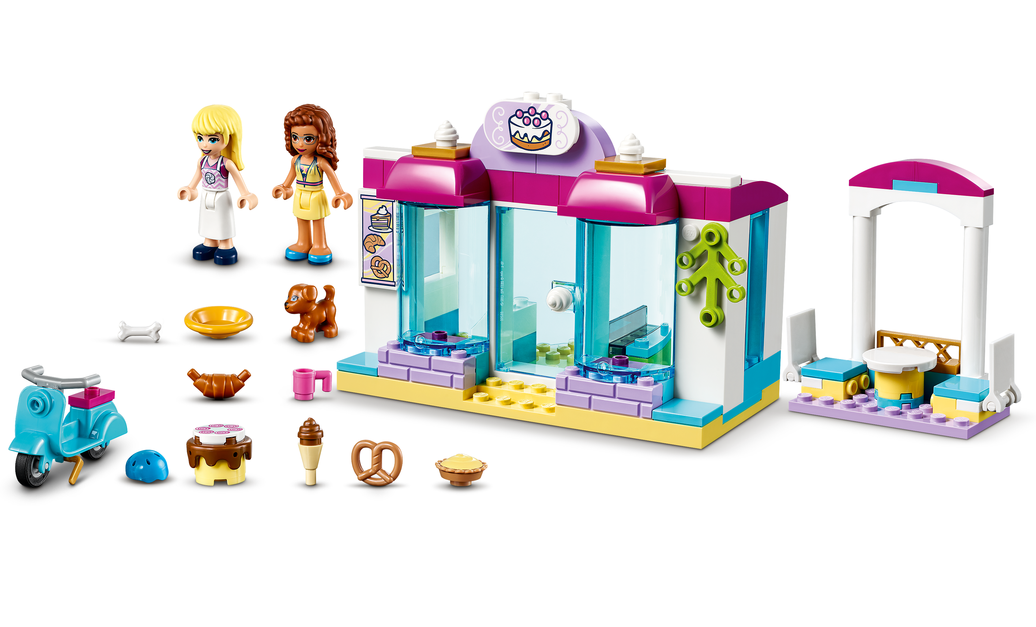 99 Pieces New 2021 LEGO Friends Heartlake City Bakery 41440 Building Kit; Kids Café Toy Playset Friends Stephanie and Olivia; Collectible Toy 