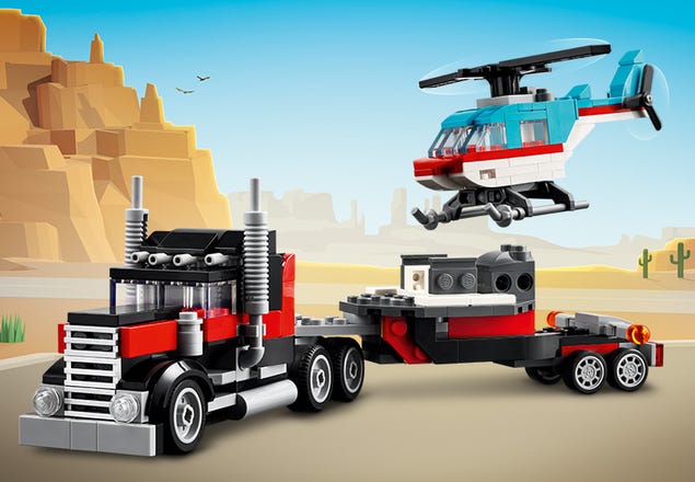 LEGO® Creator 31146 Le camion remorque avec hélicoptère - Lego - Achat &  prix