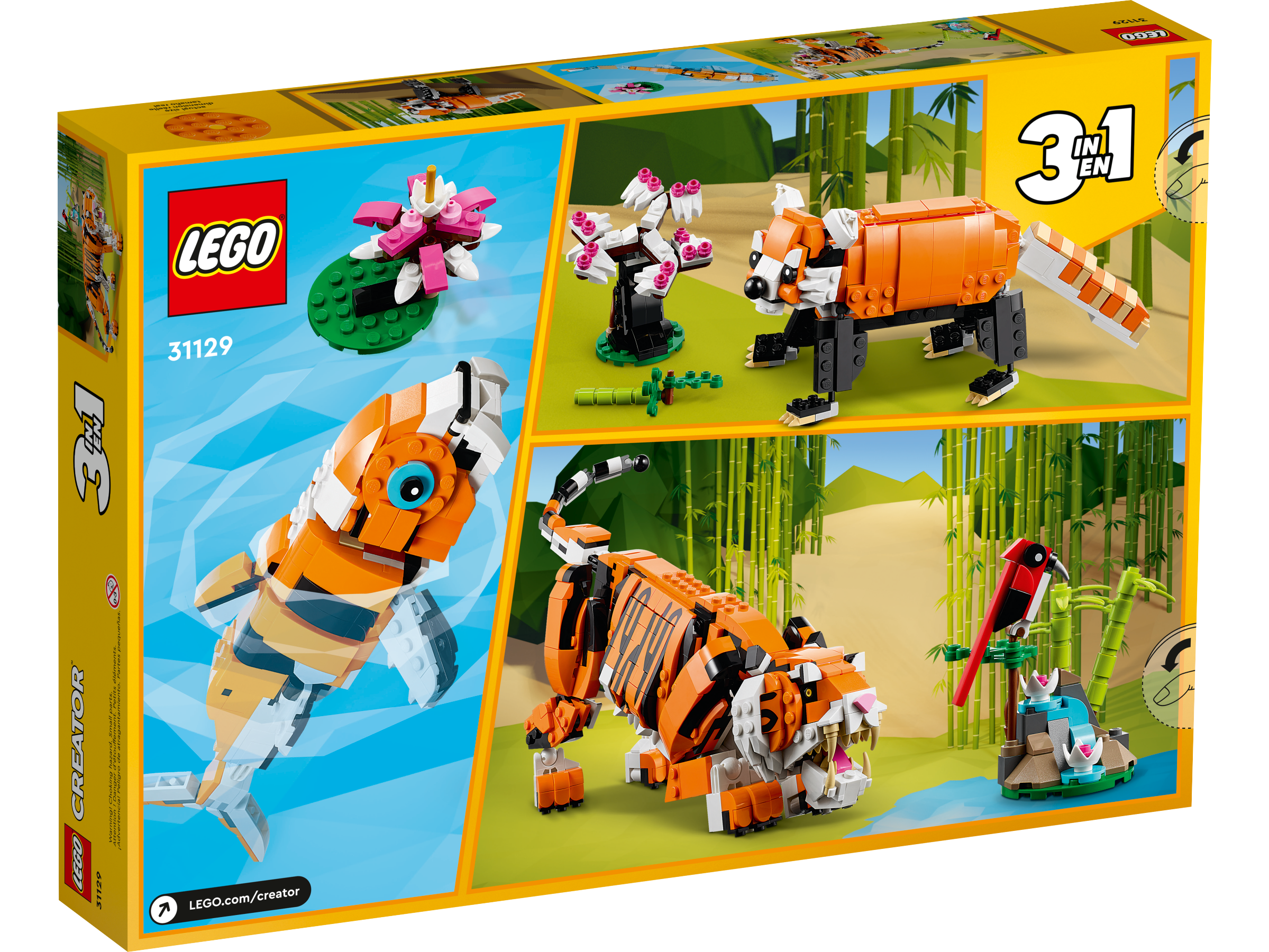 Canberra Michelangelo At forurene Majestic Tiger 31129 | Creator 3-in-1 | Buy online at the Official LEGO®  Shop US