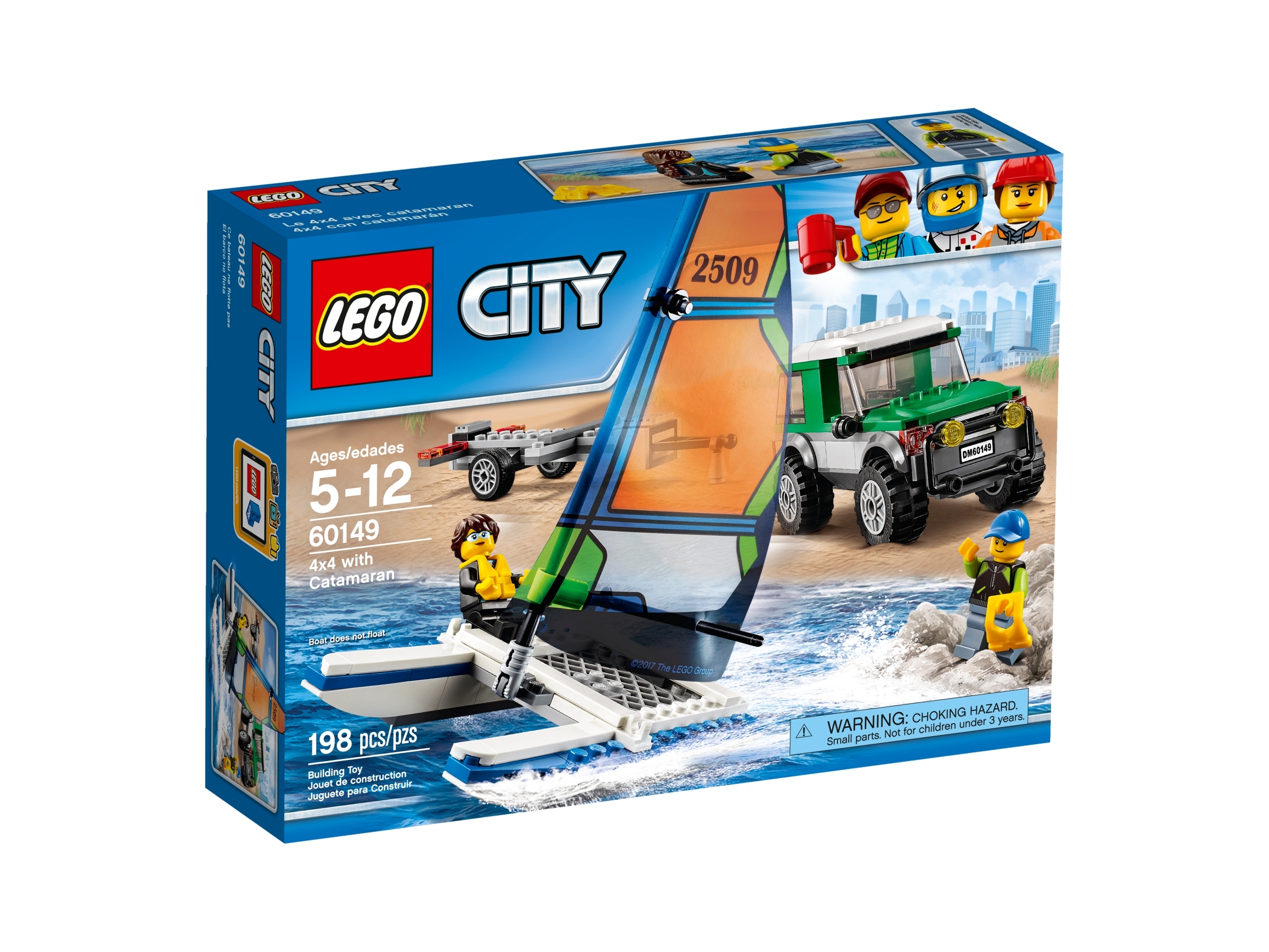 LEGO® CITY 60149 Geländewagen mit Katamaran NEU & OVP Doppelruder und ein Segel 