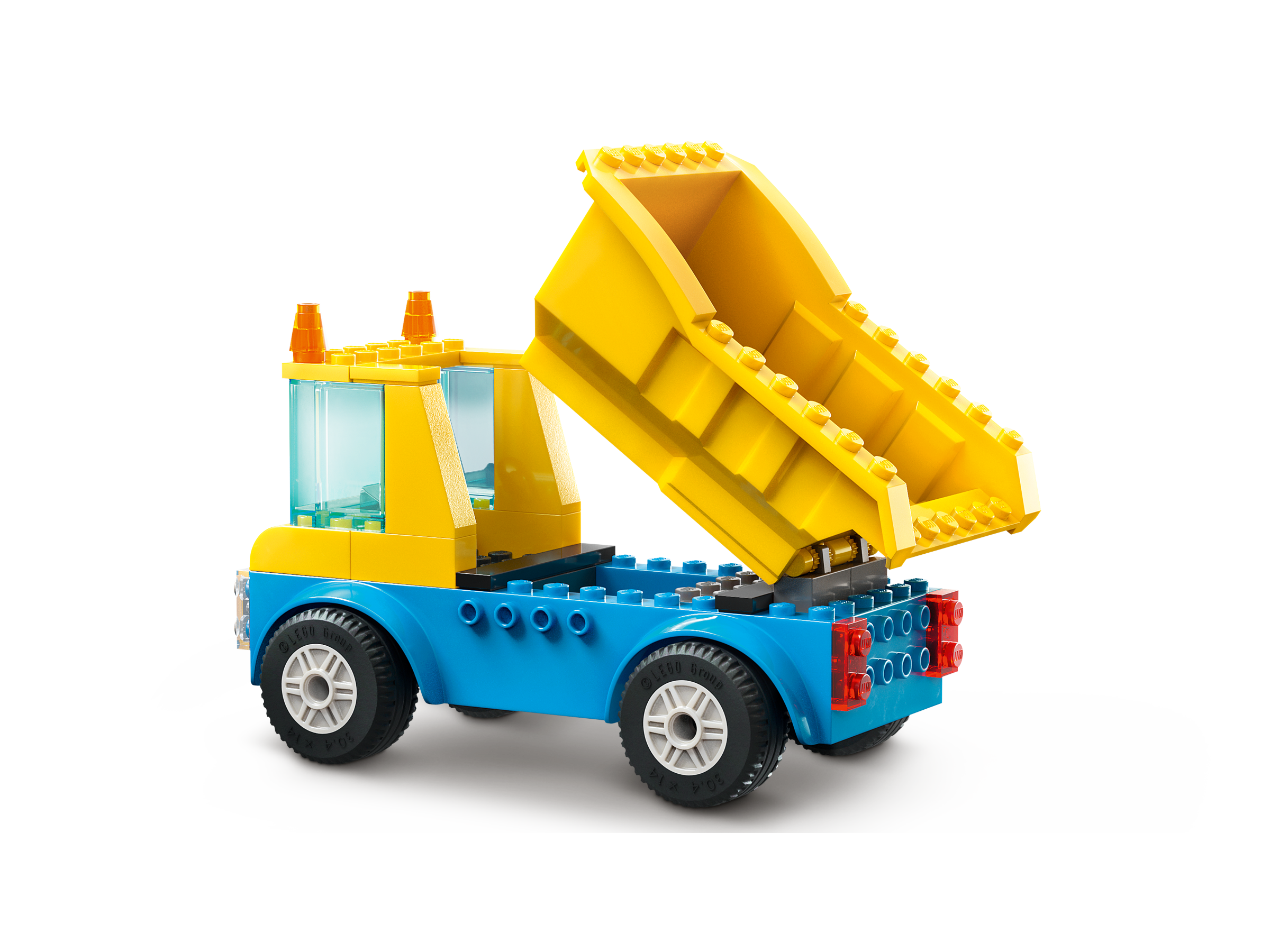 Lego®city 60391 - les camions de chantier et la grue a boule de