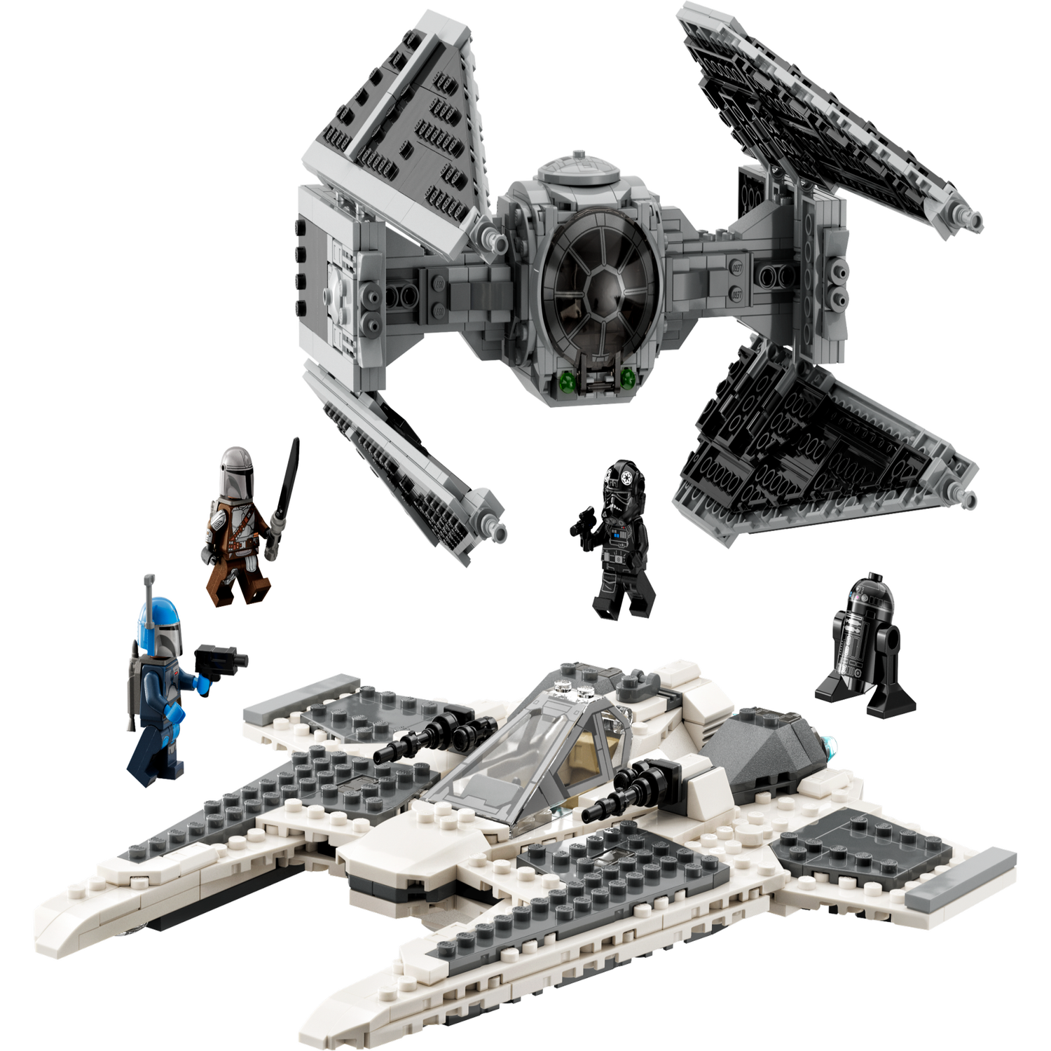 75348 Lego Star Wars Mandalorian Fang Fighter Contra Tie