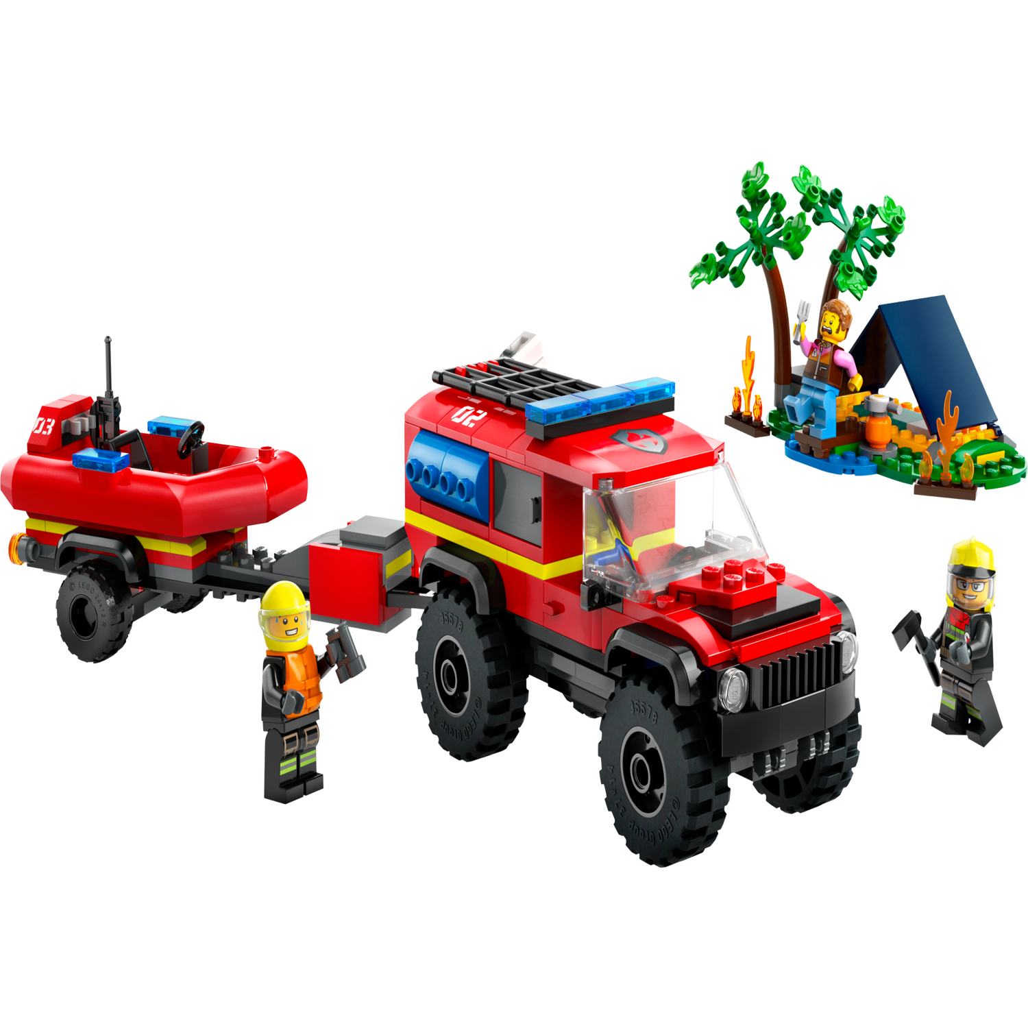 4x4 Fire Truck with Rescue Boat 60412, City