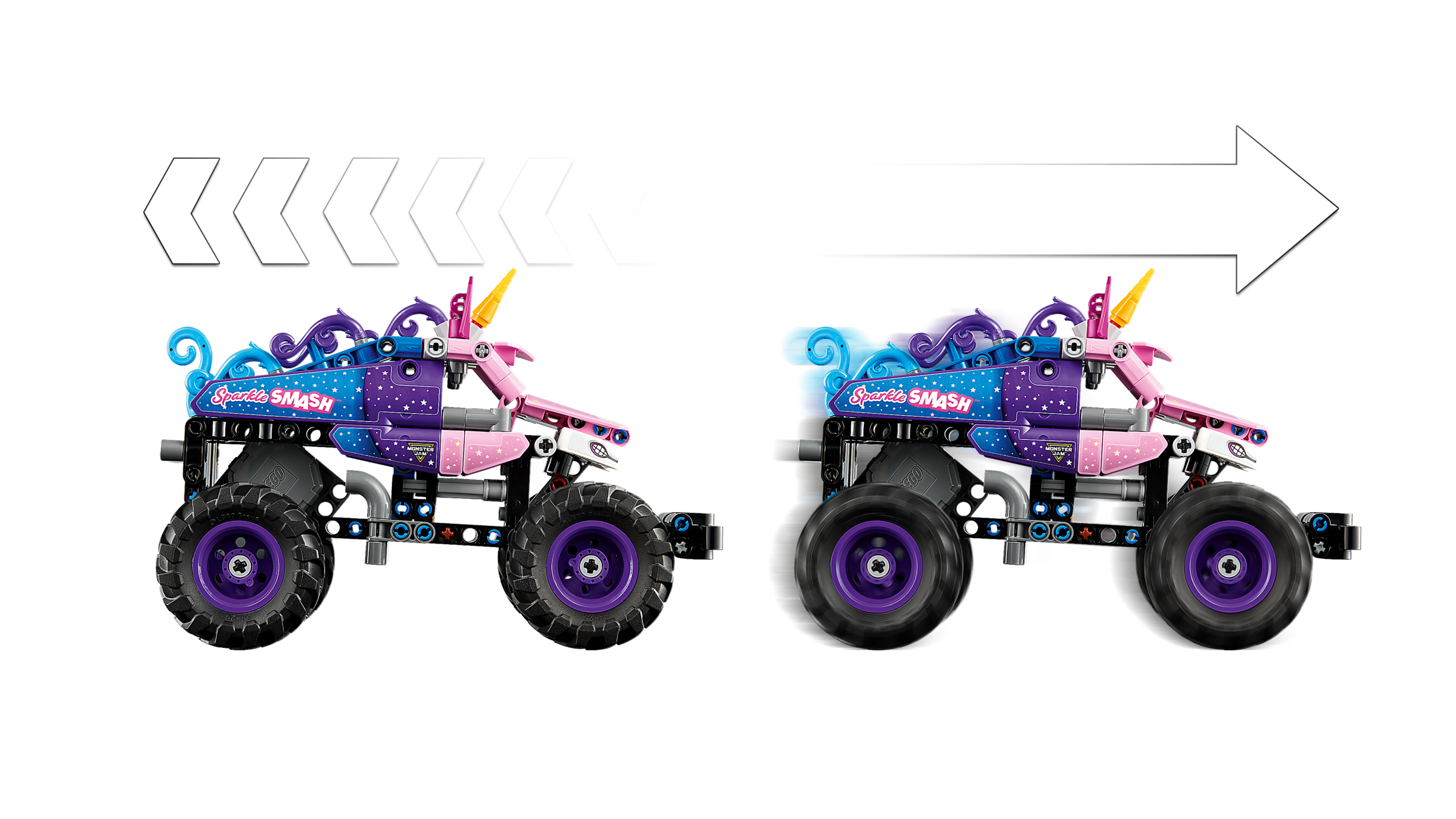 Monster Jam™ Sparkle Smash™ プルバック 42220 | テクニック |レゴ