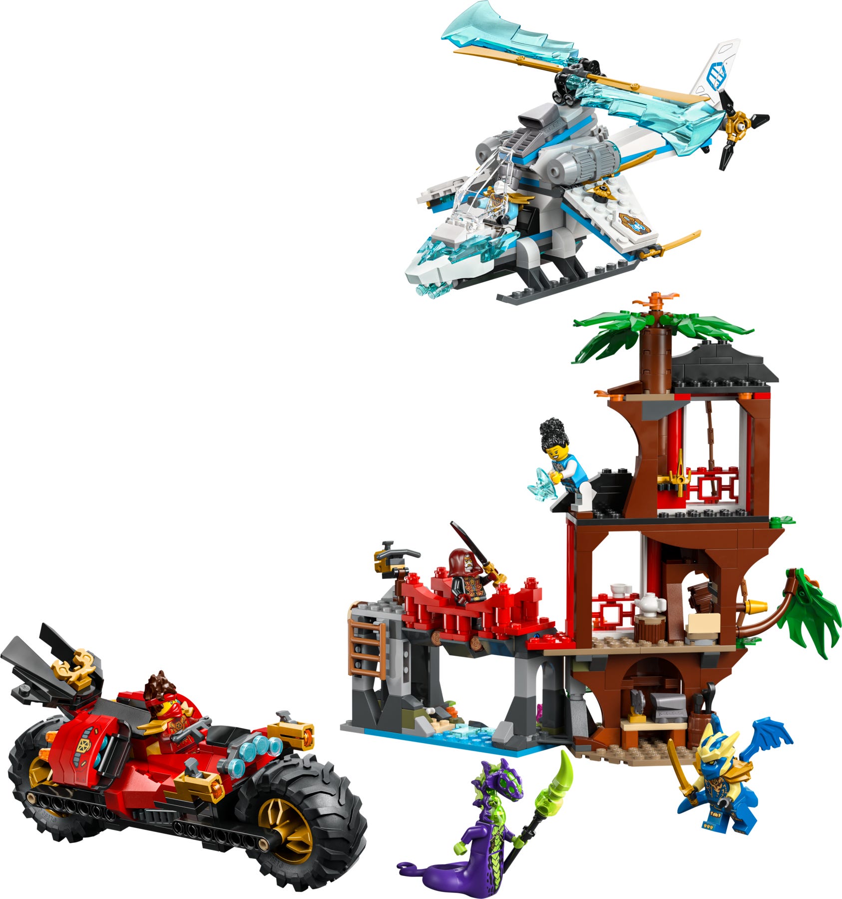 LEGO® Ninjago® 71857 La cabane et les véhicules des Ninjas - vue 2