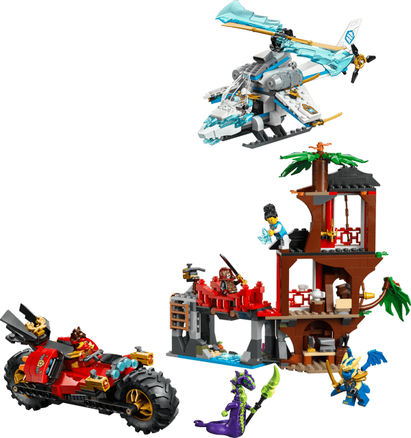 LEGO 71857 La cabane et les véhicules des Ninjas
