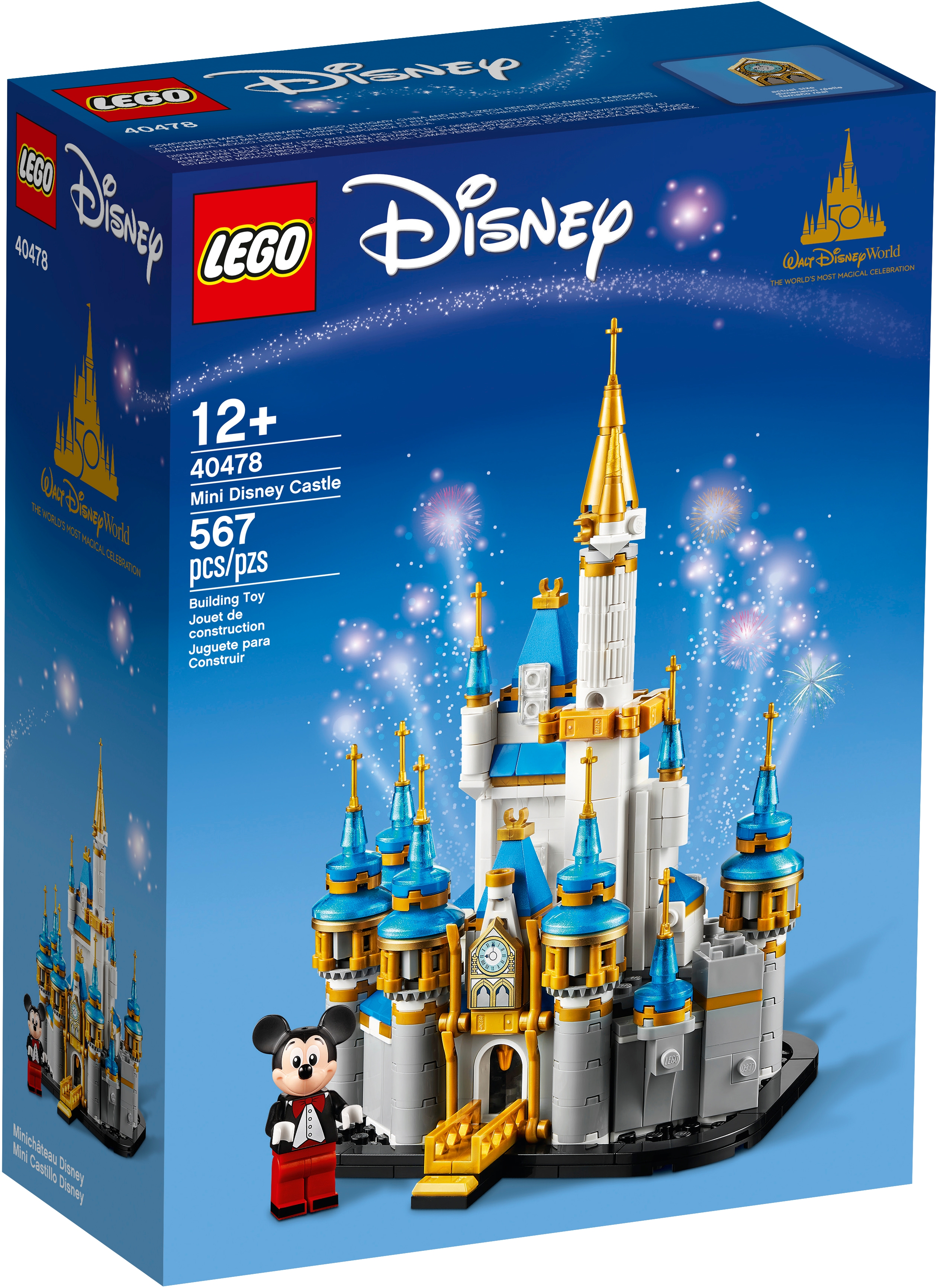 Walt Disney World 50th Aniversario Nuevo y Sellado 40478 Lego Mini Castillo De Disney