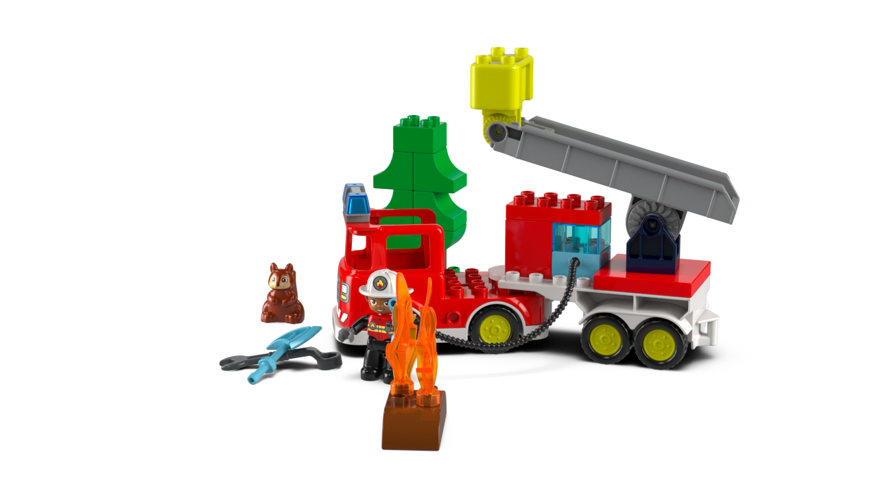 Fire Truck with Hose and Firefighter - Image 4