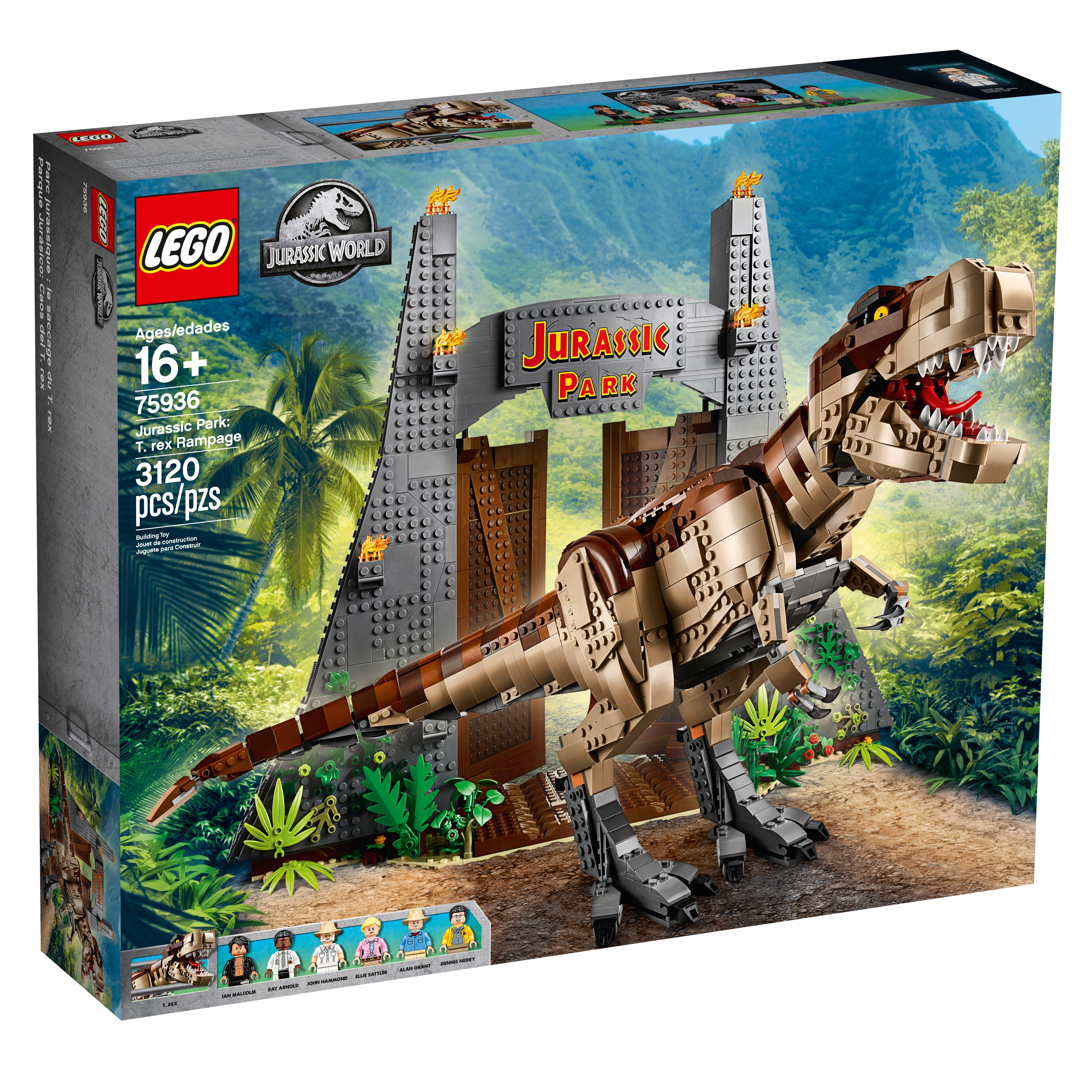 8 Pcs Dinosaurs Dinos Fit Jurassic World Lego Dinosaur Tyrannosaurus TRex Park 