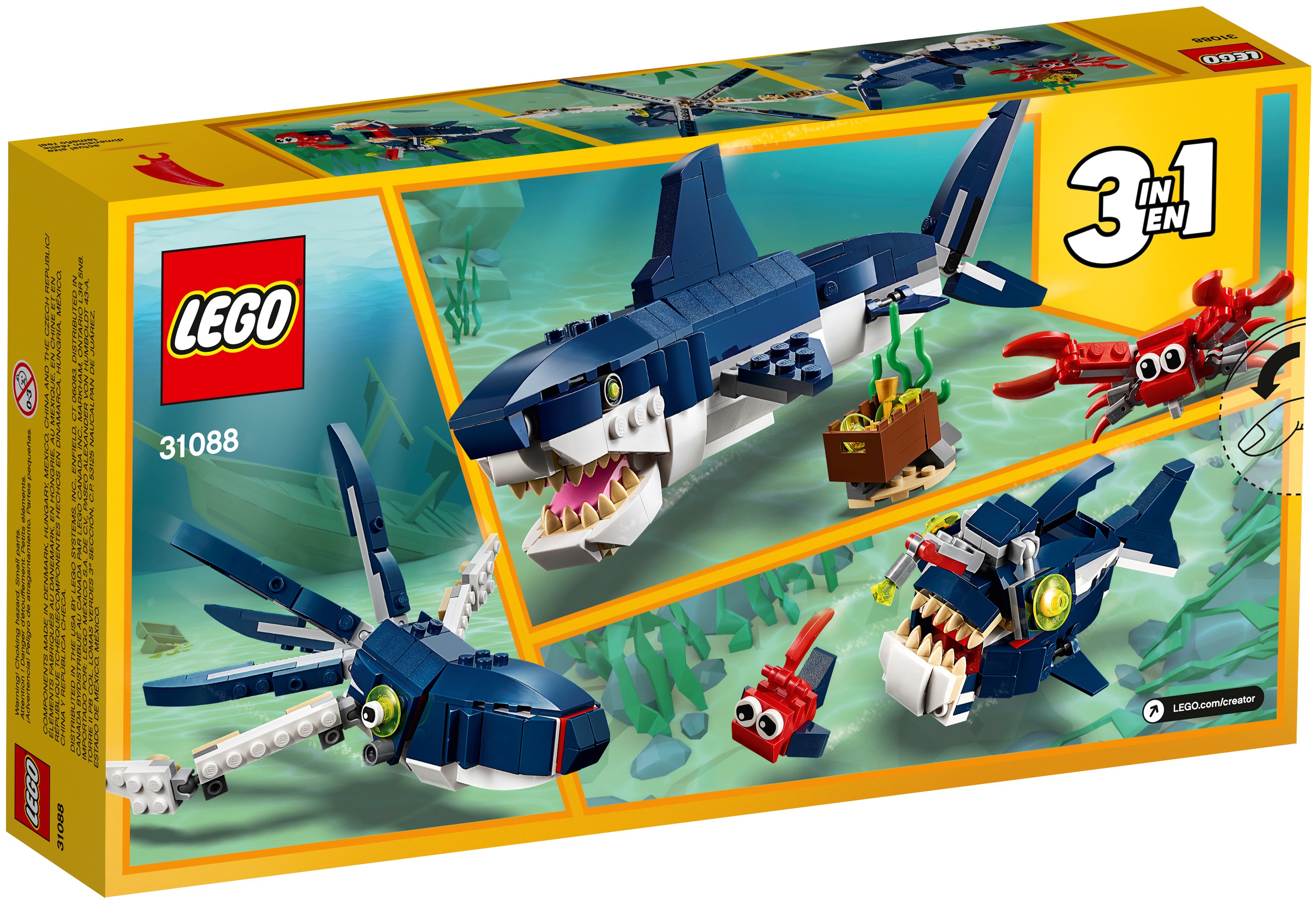 Deep Sea Creatures 31088 | Creator 3-in-1 | Buy online at the Official  LEGO® Shop US