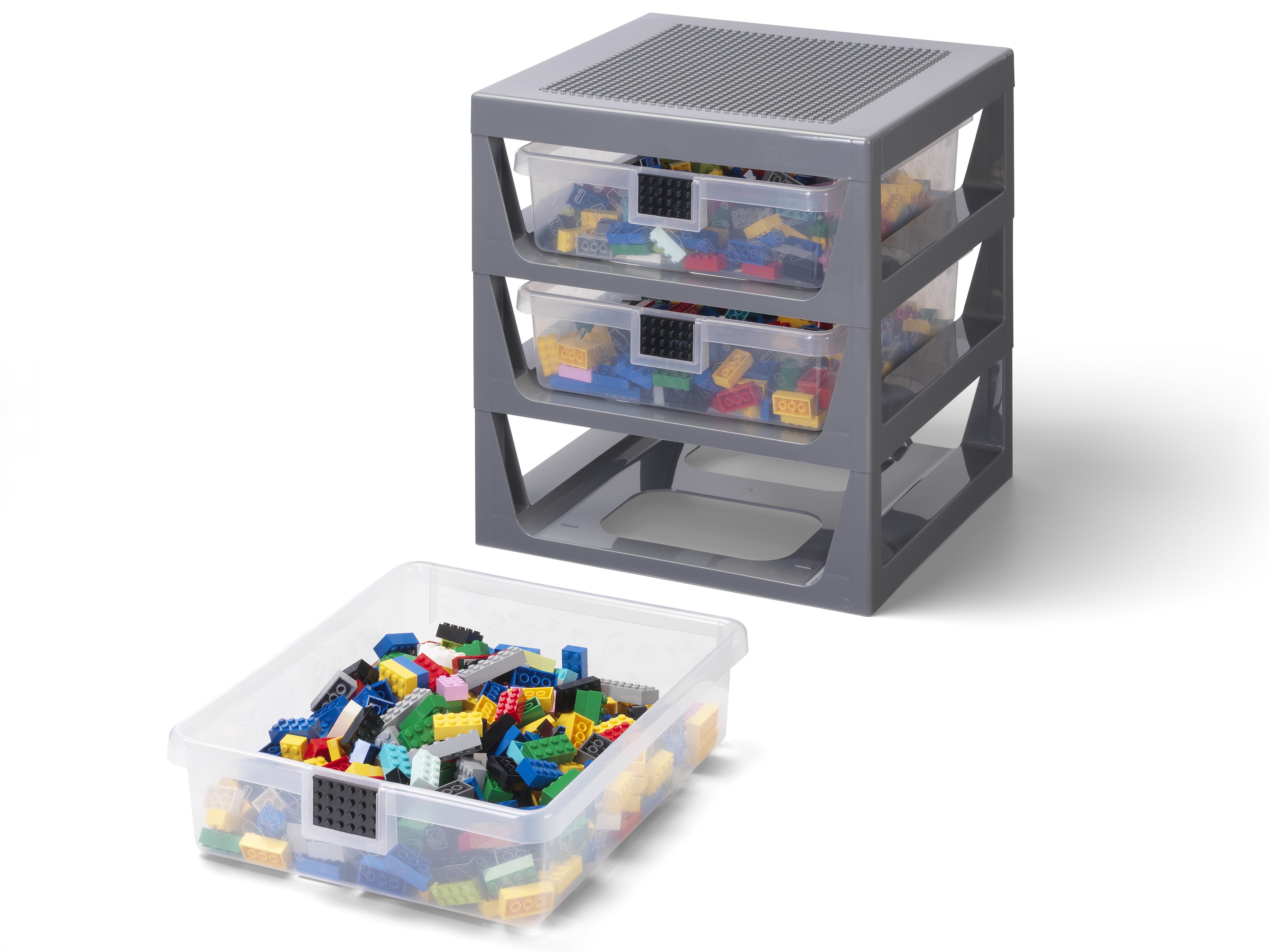 in Red LEGO 3-Drawer Storage Rack System 