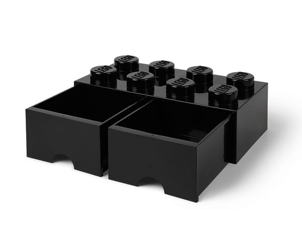 LEGO® 8-Stud Black Storage Brick Drawer - Image 4