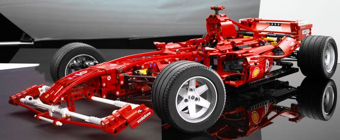 Une Formule 1 Ferrari tout en lego ! (même les roues) – w3sh