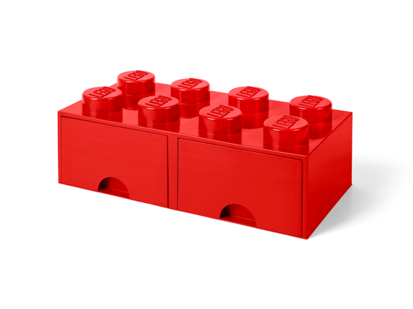 LEGO 5006131 Brique rouge de rangement LEGO® à tiroir 8 tenons — visuel 4 sur 5