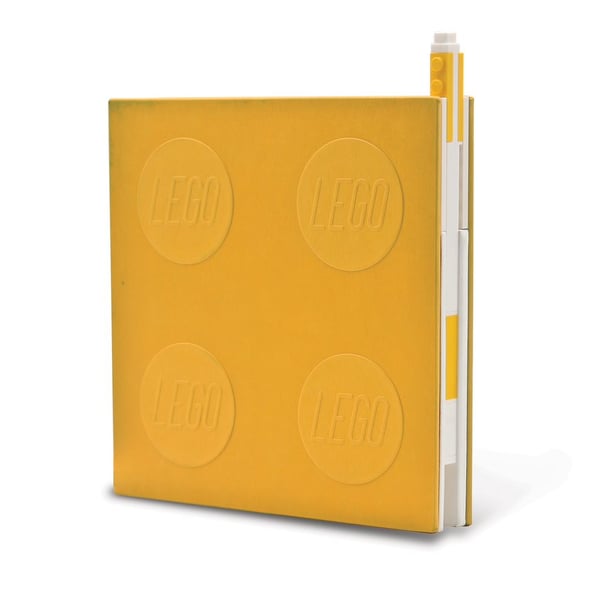 LEGO 5009065 Carnet avec verrou et stylo à encre gel – Jaune — visuel 3 sur 4