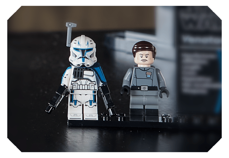 Captain Rex and Admiral Yularen figures