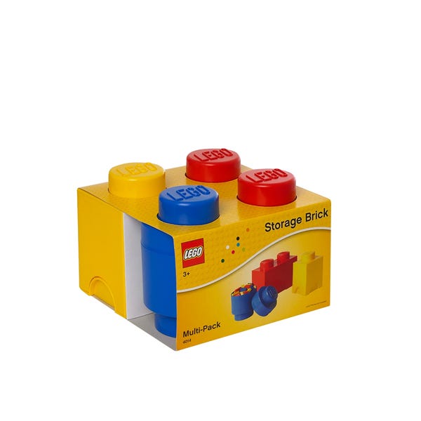 LEGO Classic Brick Organizer Storage Carrying Case All Dividers Yellow Red  Clips