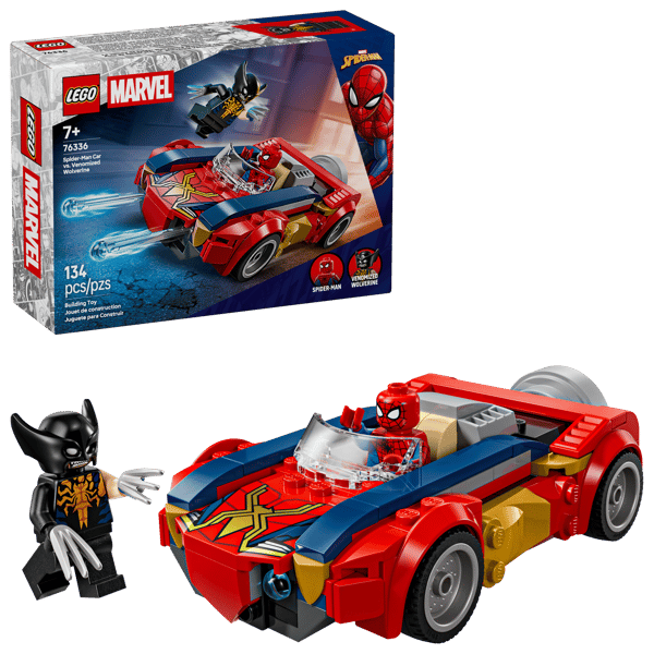 LEGO 76336 Spider-Man et sa voiture contre Wolverine vénomisé — visuel 2 sur 8