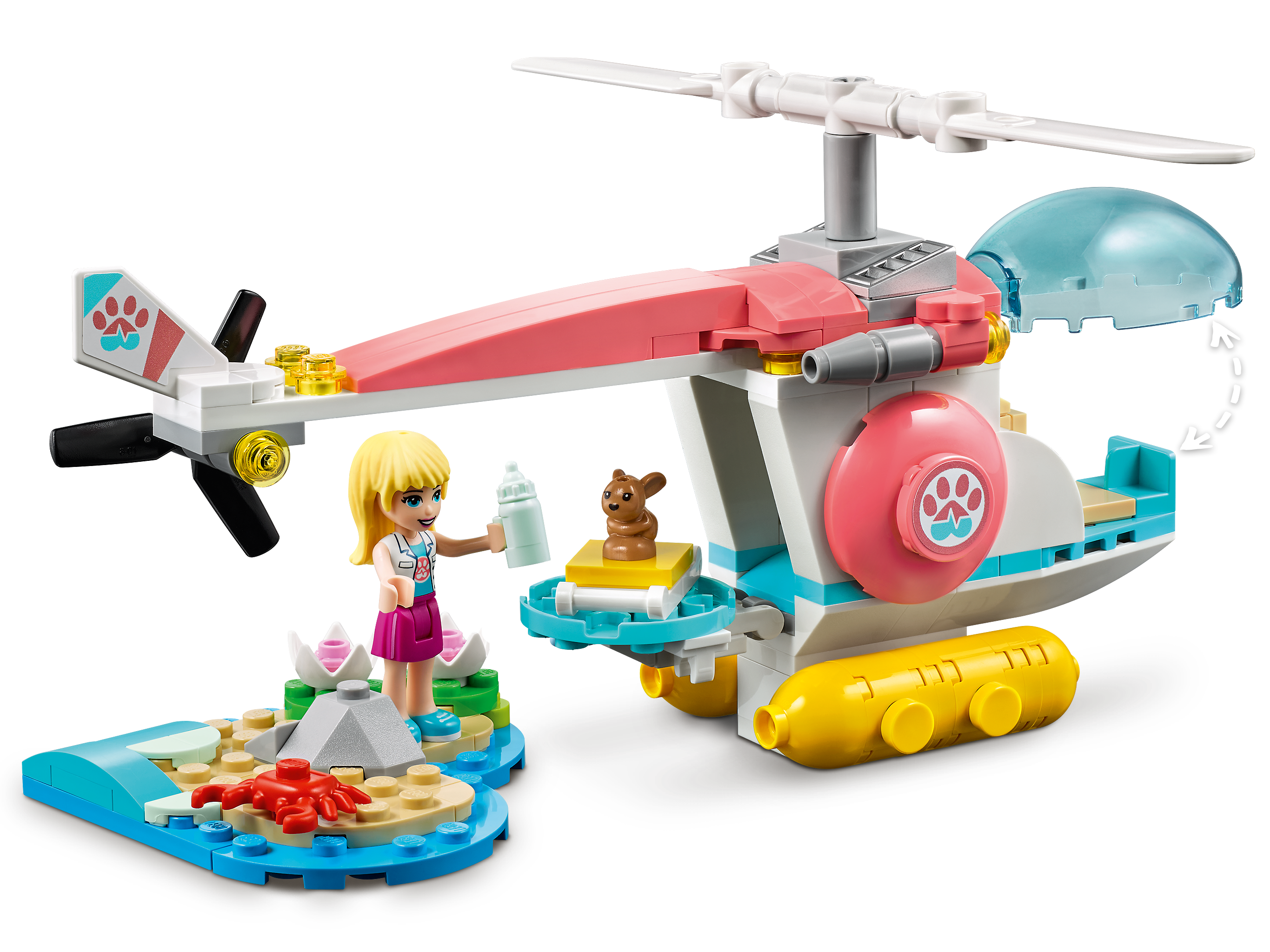 LEGO Friends Vet Clinic Rescue Helicopter 41692 Building Kit 249 Pieces for sale online 