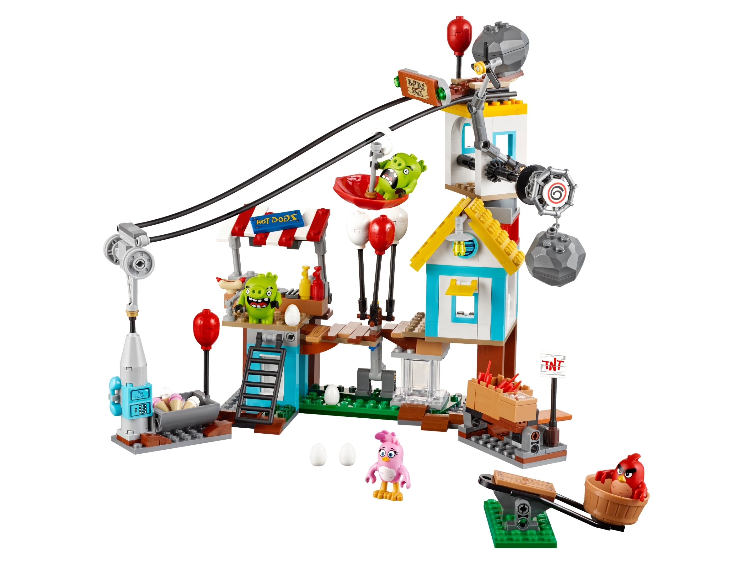 Nationale volkstelling Gluren Pigment Pig City sloopfeest 75824 | Angry Birds™ | Officiële LEGO® winkel NL