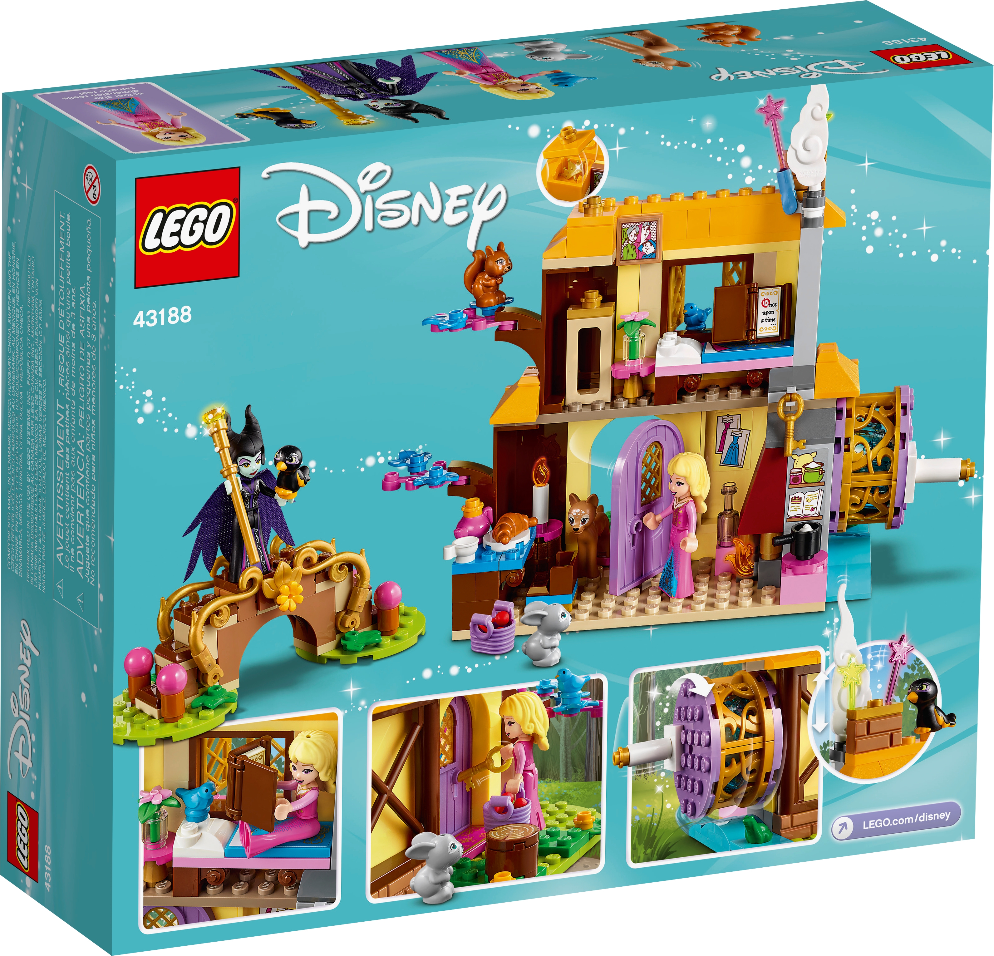 LEGO Disney Aurora’s Forest Cottage 43188 300 Pieces Sleeping Beauty Building Kit for Kids; A Fun Holiday Present or Birthday Gift for Disney Princess Fans New 2020 
